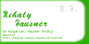mihaly hausner business card